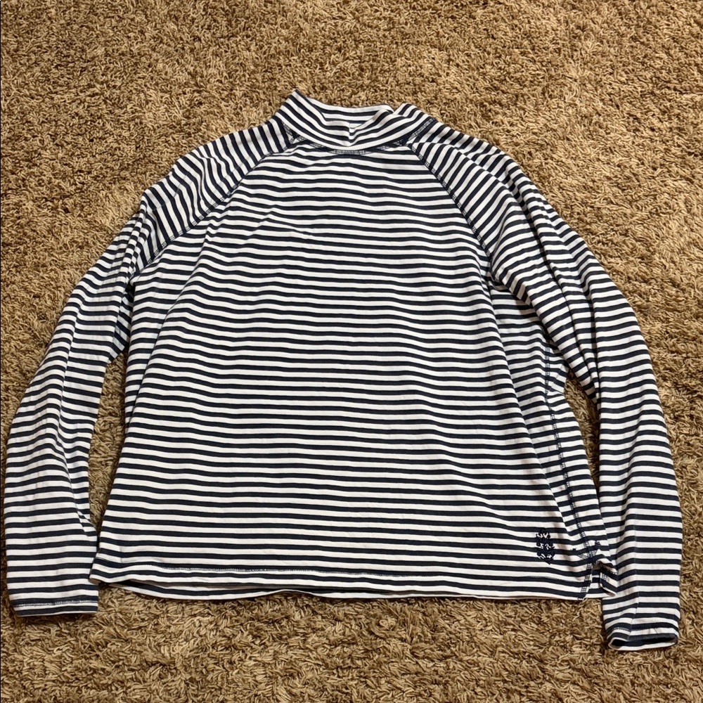 Free People Movement  Navy & White Striped Crewneck Top size M